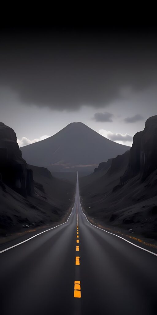 roads middle of the mountain